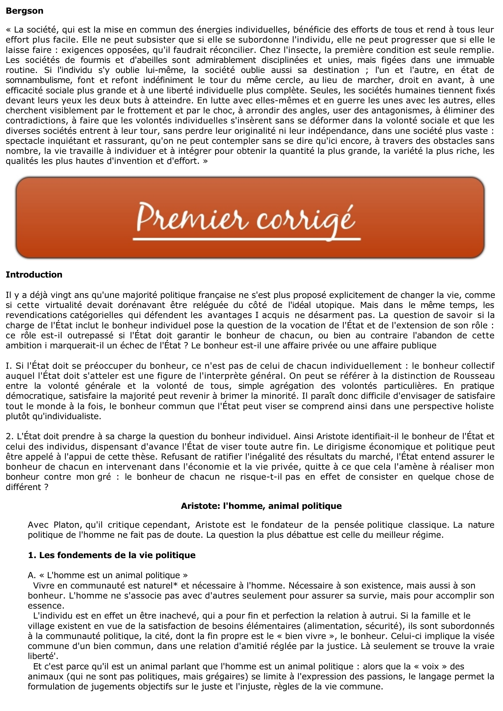 Prévisualisation du document Le bonheur relève-t-il de la politique ?