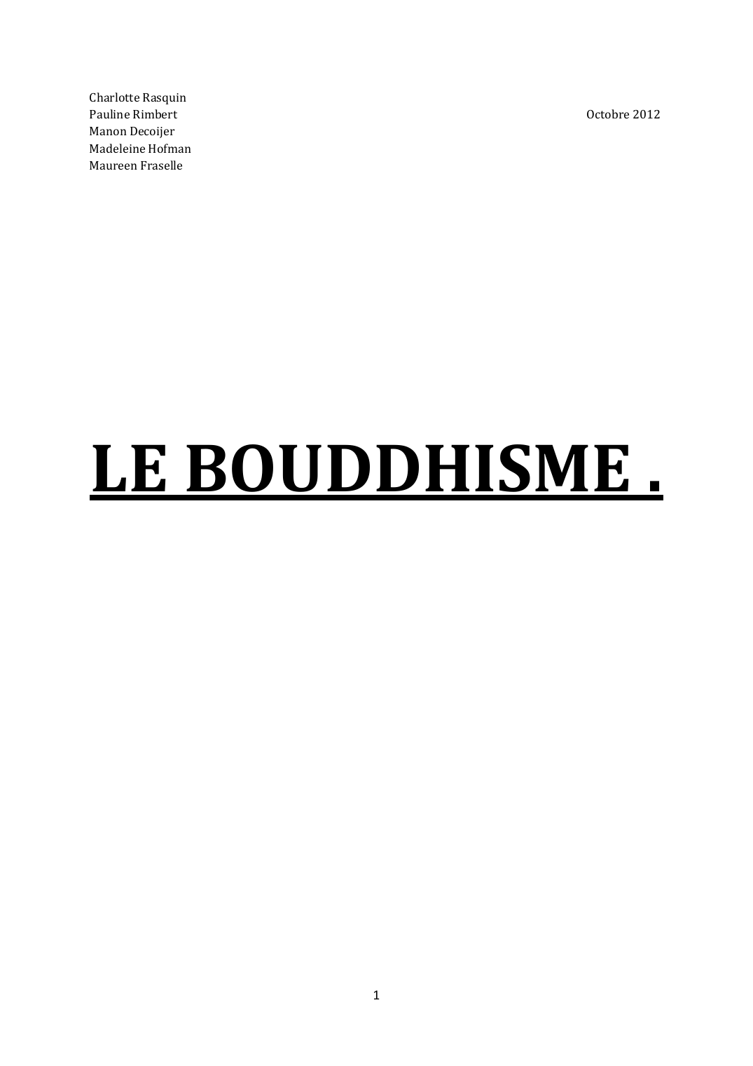 Prévisualisation du document Le Bouddhisme