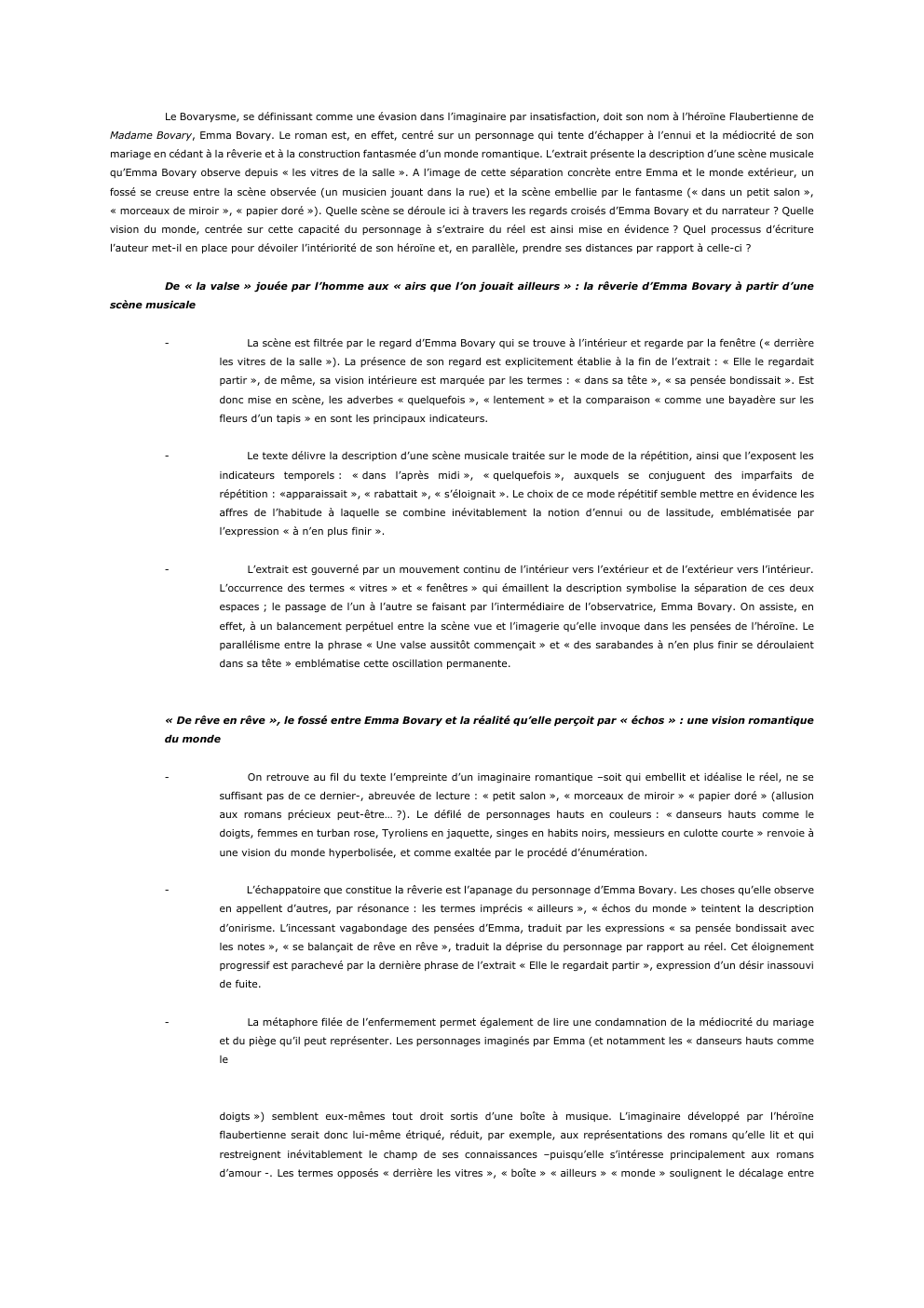 Prévisualisation du document Le Bovarysme, se définissant comme une évasion dans l’imaginaire par insatisfaction, doit son nom à l’héroïne Flaubertienne de
Madame Bovary,...