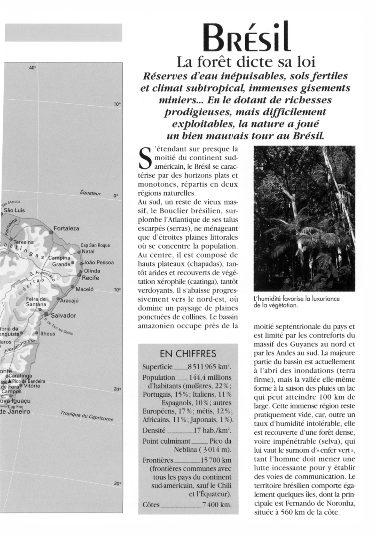 Prévisualisation du document LE BRESIL (carte, population, administration, géographie)  ?