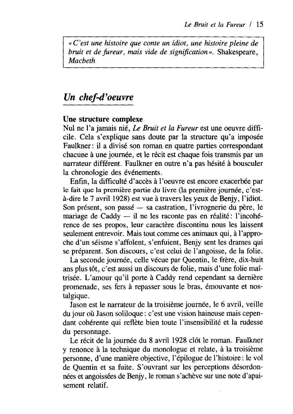 Prévisualisation du document Le Bruit et la Fureur 1929 William Faulkner (1897-1962)