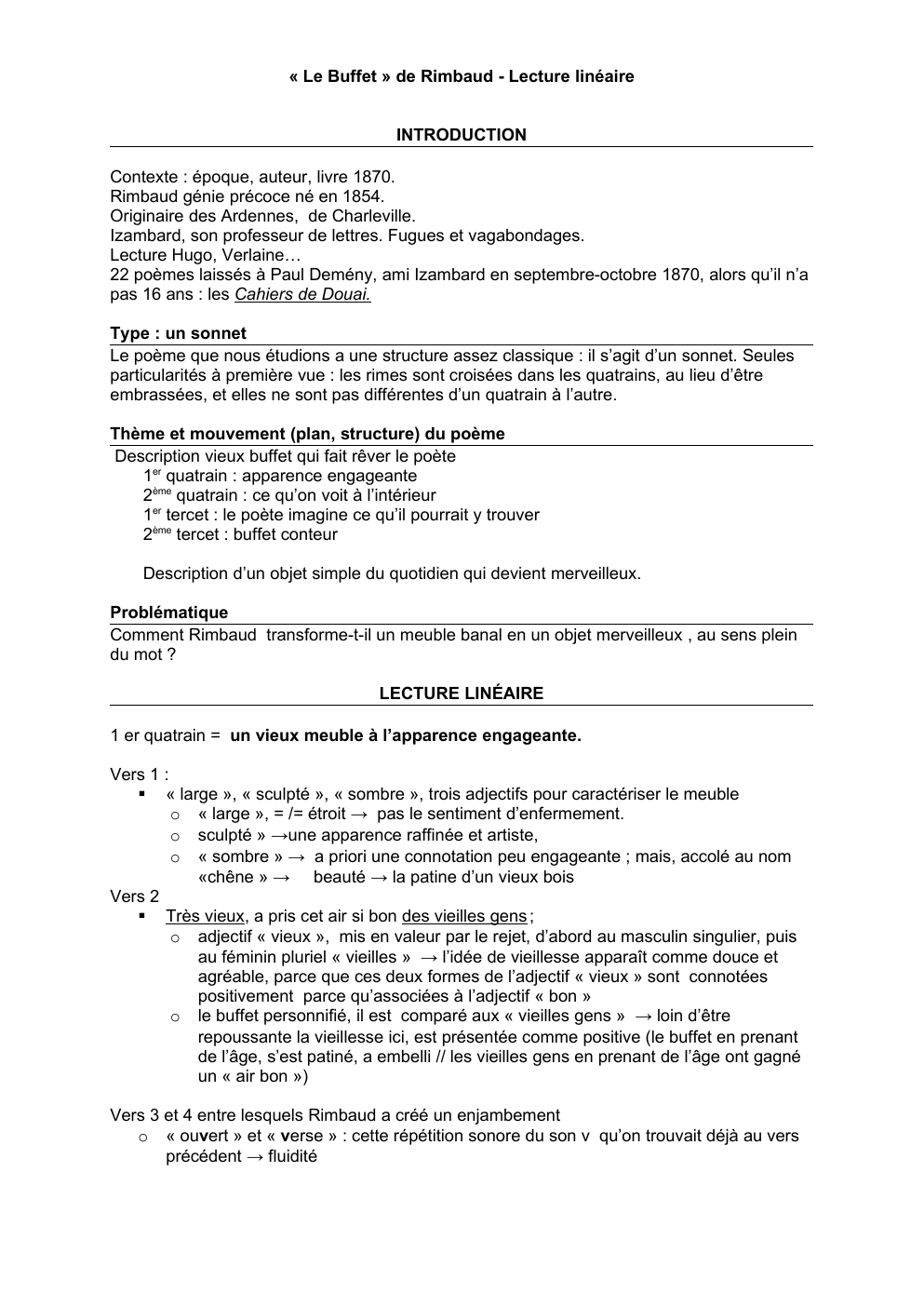 Prévisualisation du document le buffet lecture linéaire