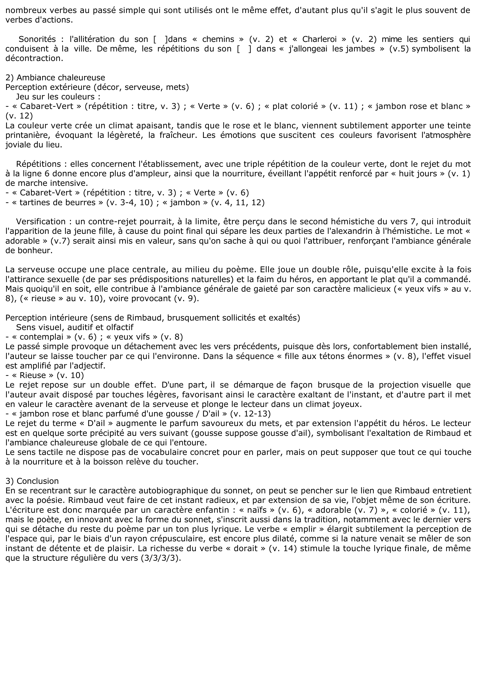 Prévisualisation du document Le cabaret vert - Rimbaud