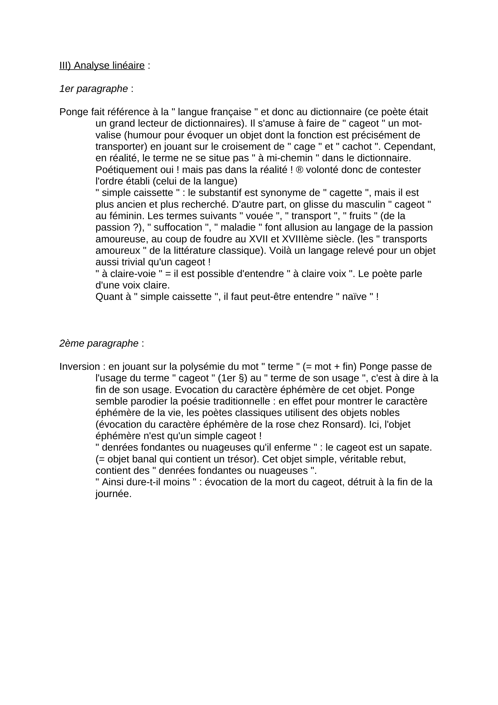 Prévisualisation du document Le Cageot - Francis Ponge