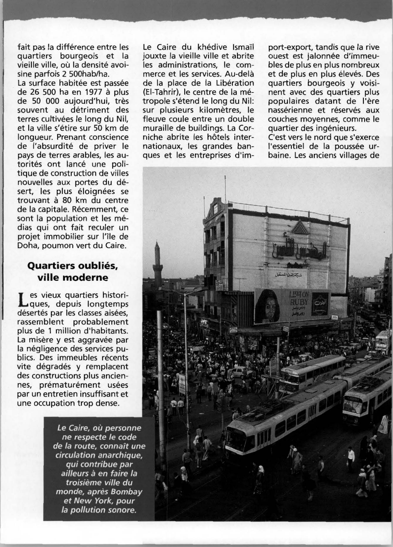 Prévisualisation du document Le Caire, mégapole du tiers monde