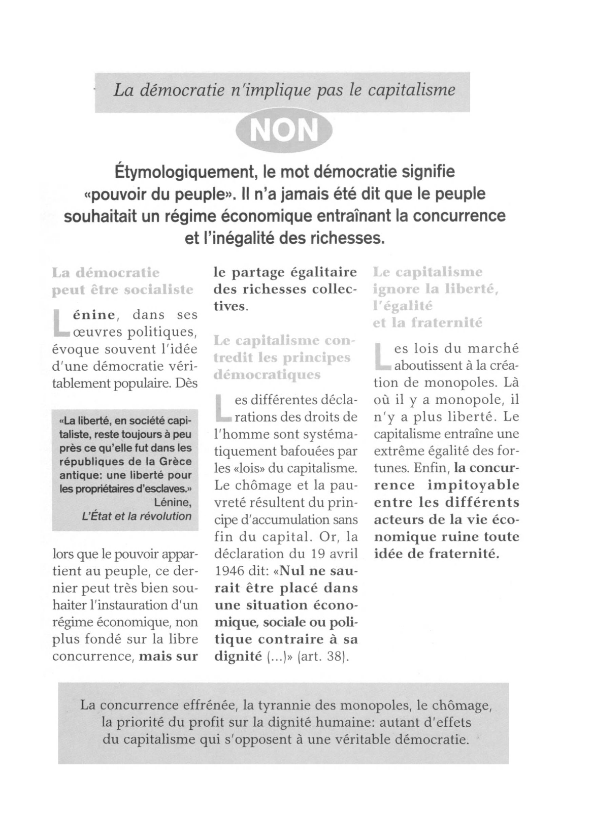 Prévisualisation du document Le capitalisme implique-t-il la démocratie ? La démocratie implique-t-elle le capitalisme ?