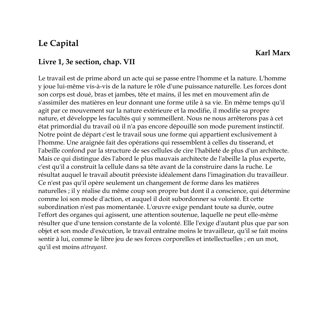 Prévisualisation du document Le CapitalKarl MarxLivre 1, 3e section, chap.