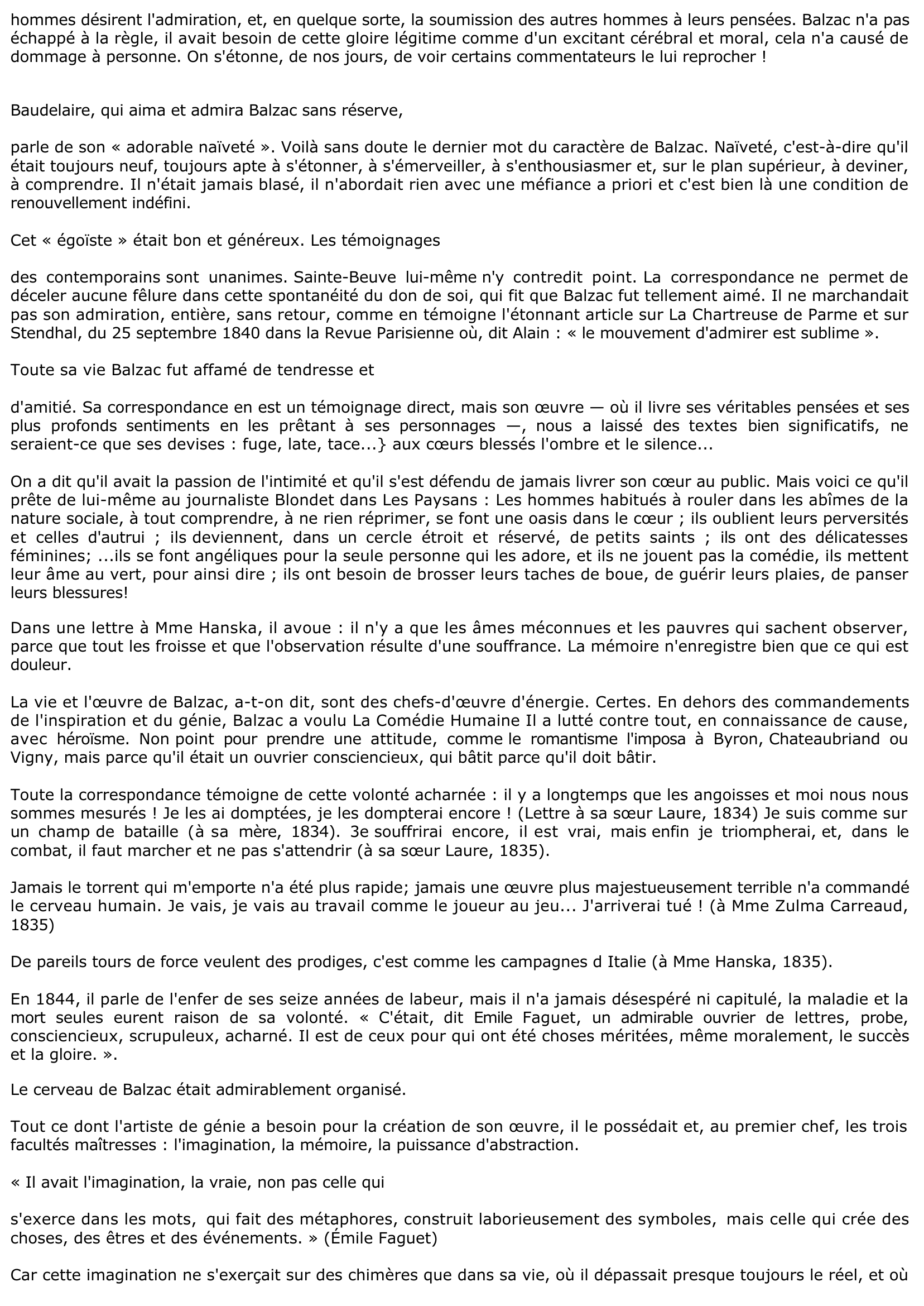 Prévisualisation du document LE CARACTÈRE DE BALZAC