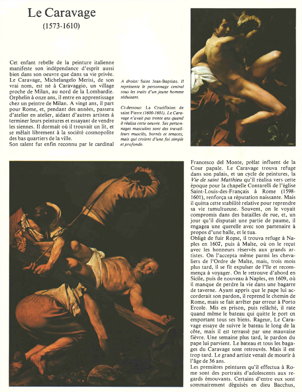 Prévisualisation du document Le Caravage