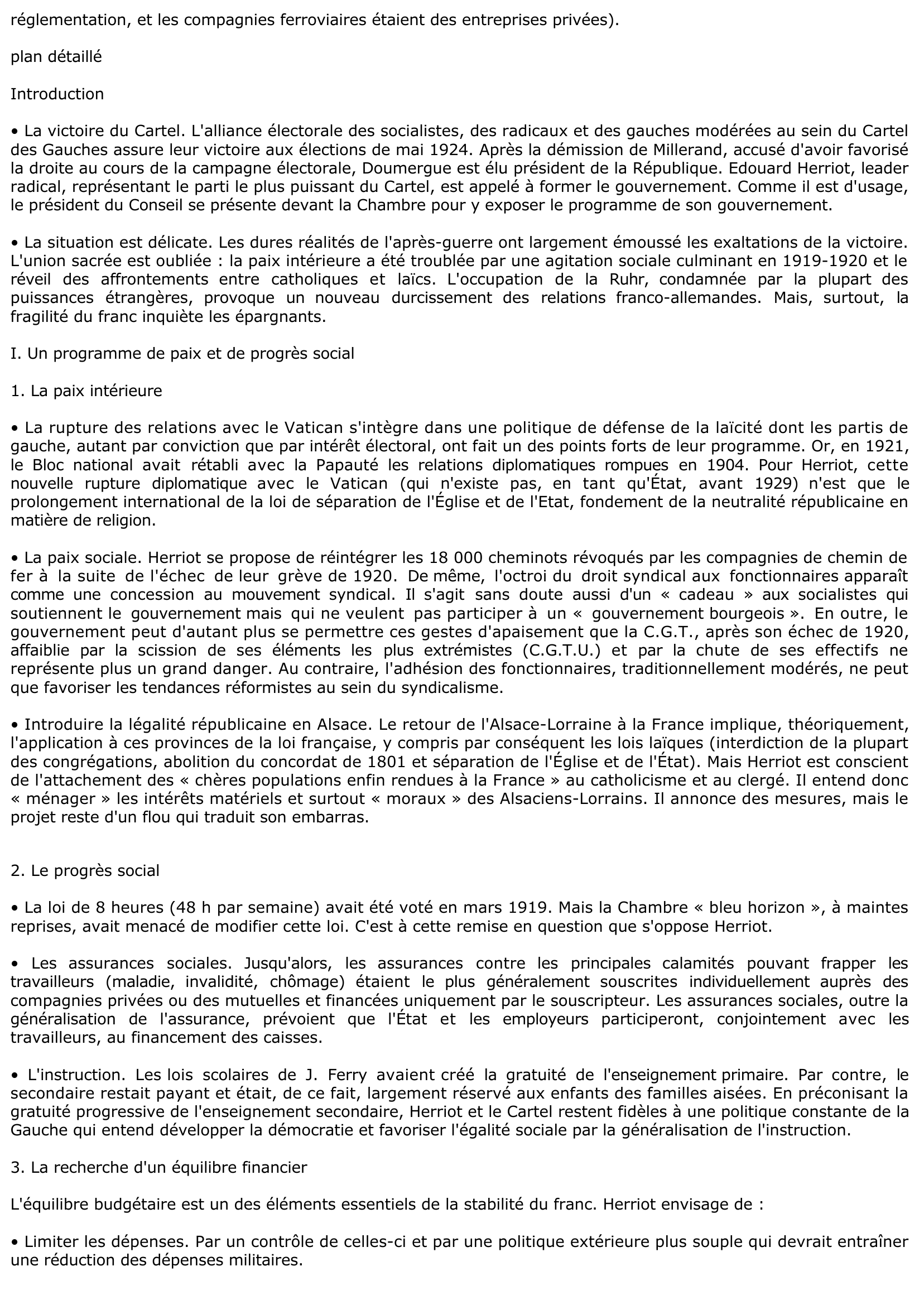 Prévisualisation du document Le Cartel des Gauches : déclaration ministérielle.