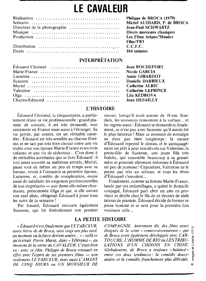 Prévisualisation du document LE CAVALEUR  