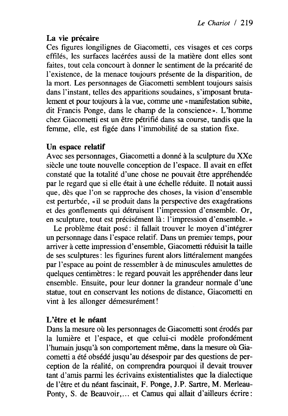 Prévisualisation du document Le Chariot 1950 Alberto Giacometti (1901-1966)