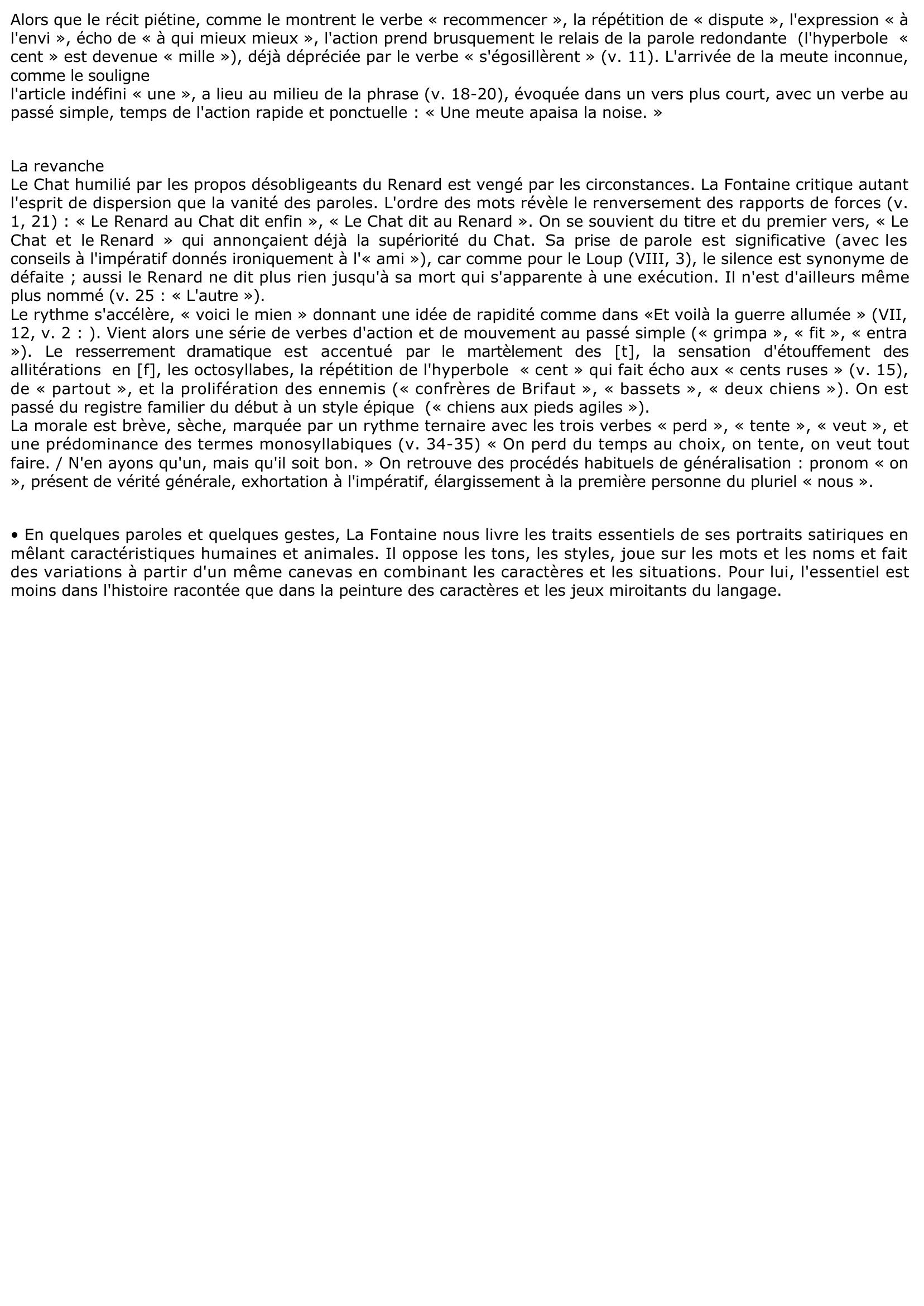 Prévisualisation du document Le Chat et le Renard de La Fontaine (lecture méthodique de la Fable)