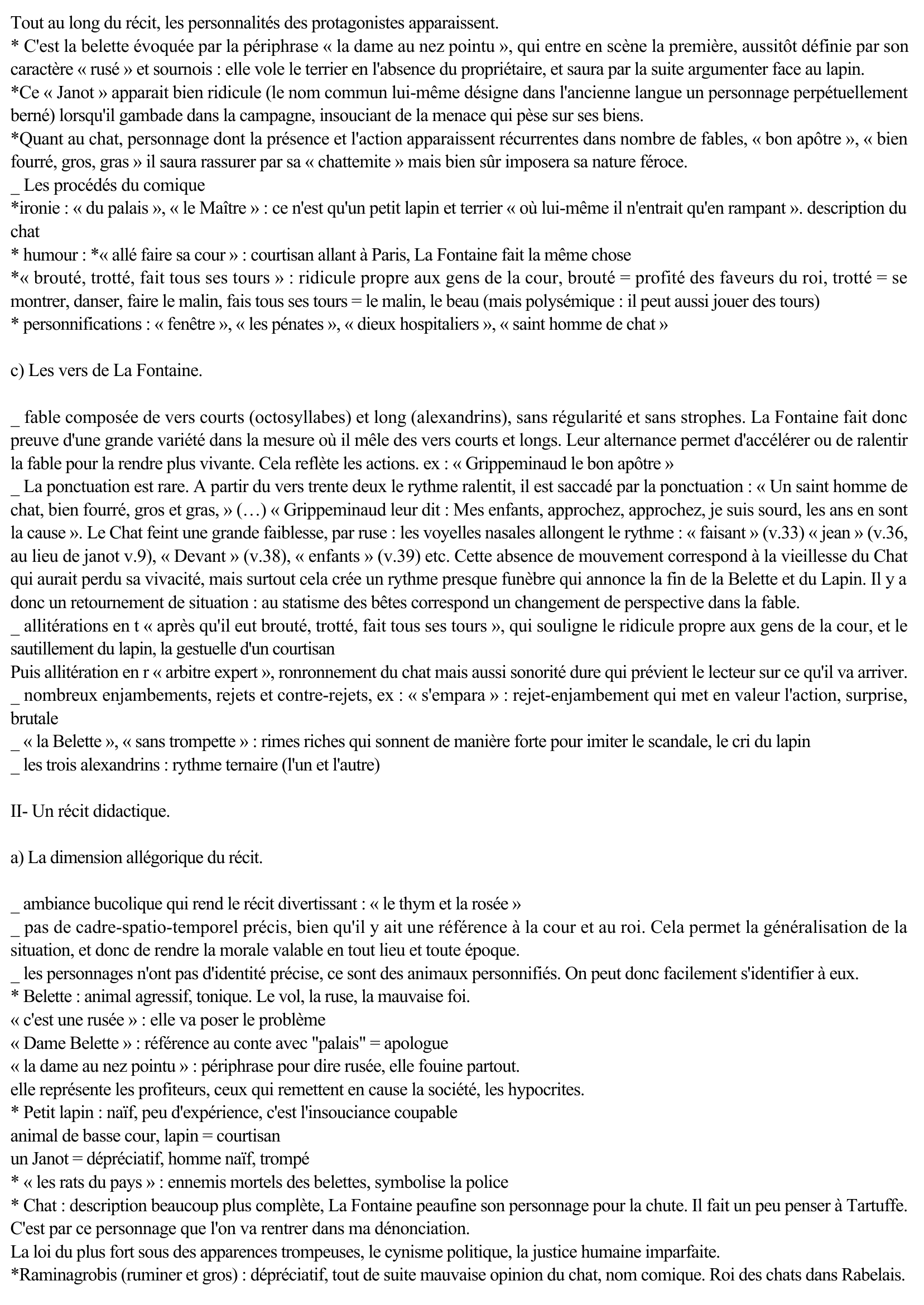 Prévisualisation du document Le Chat, La Belette Et Le Petit Lapin