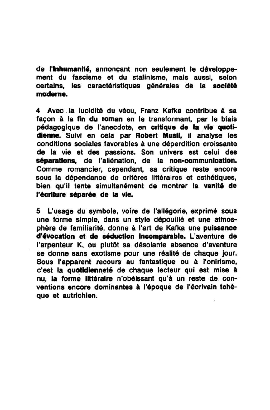 Prévisualisation du document Le Château de Kafka (Franz)