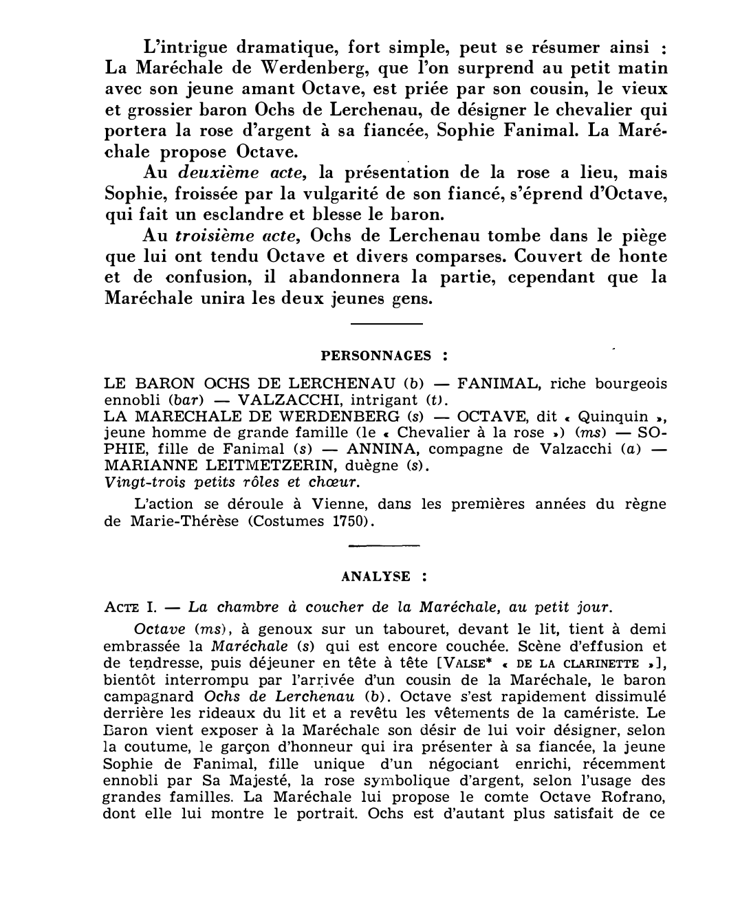 Prévisualisation du document LE CHEVALIER A LA ROSE  (« Der Rosenkavalier ») de Hugo von Hofmannsthal (résumé & analyse)