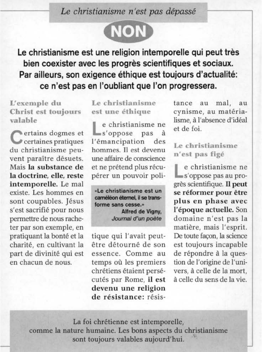 Prévisualisation du document Le christianisme est-il dépassé ?