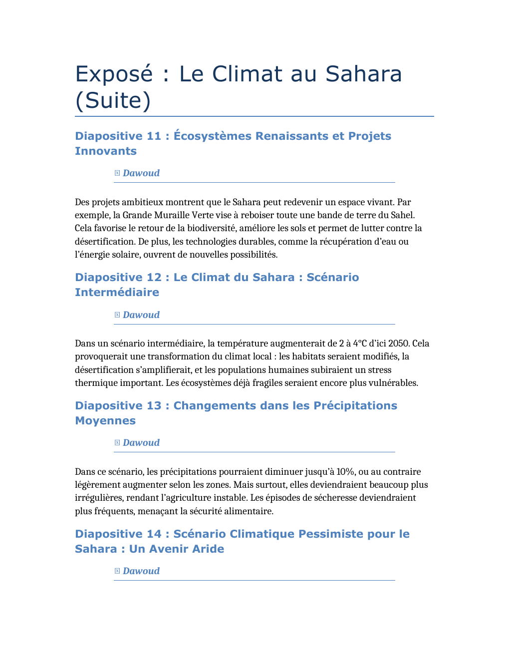 Prévisualisation du document LE climat du sahara