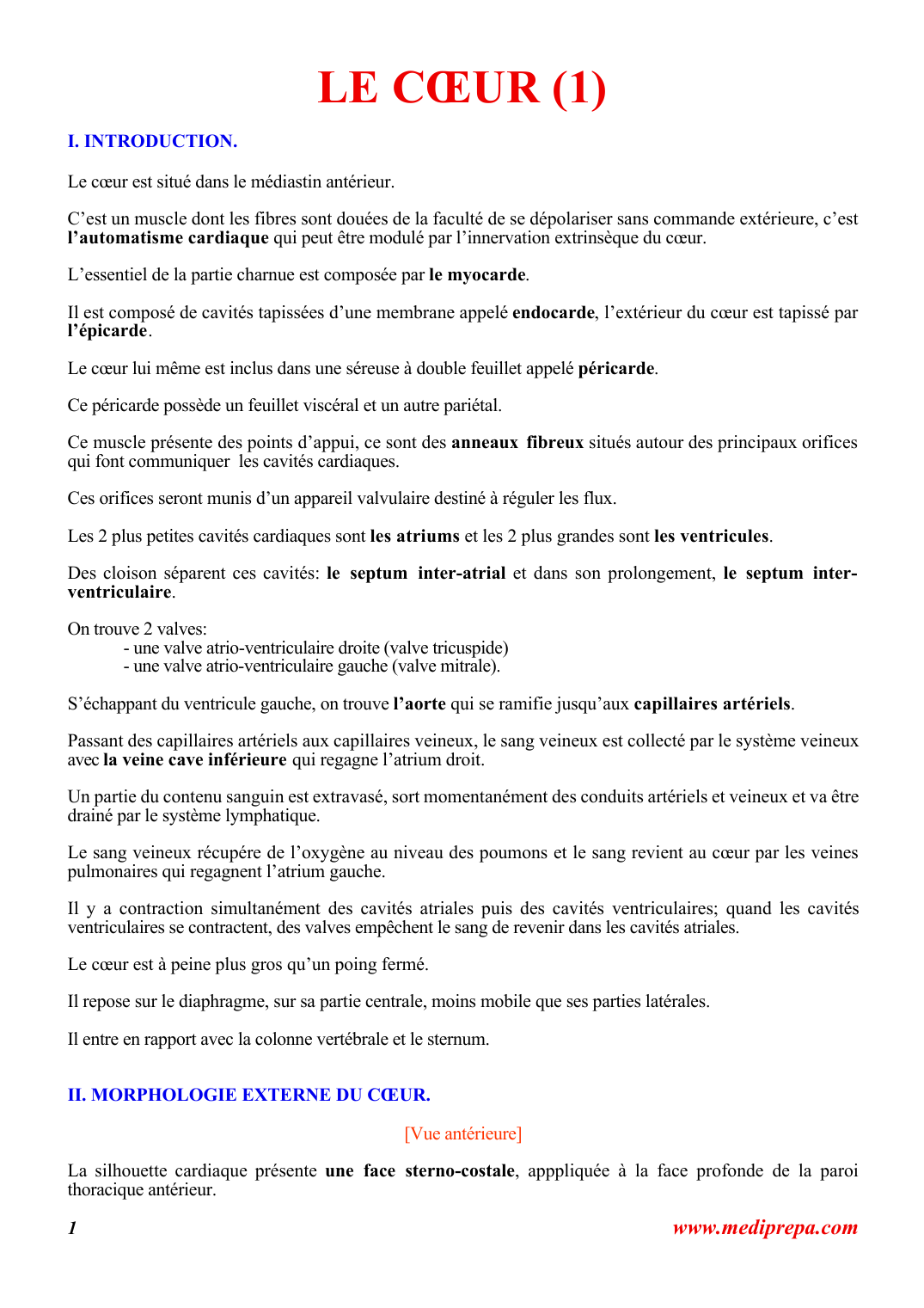 Prévisualisation du document LE CŒUR (1)I.