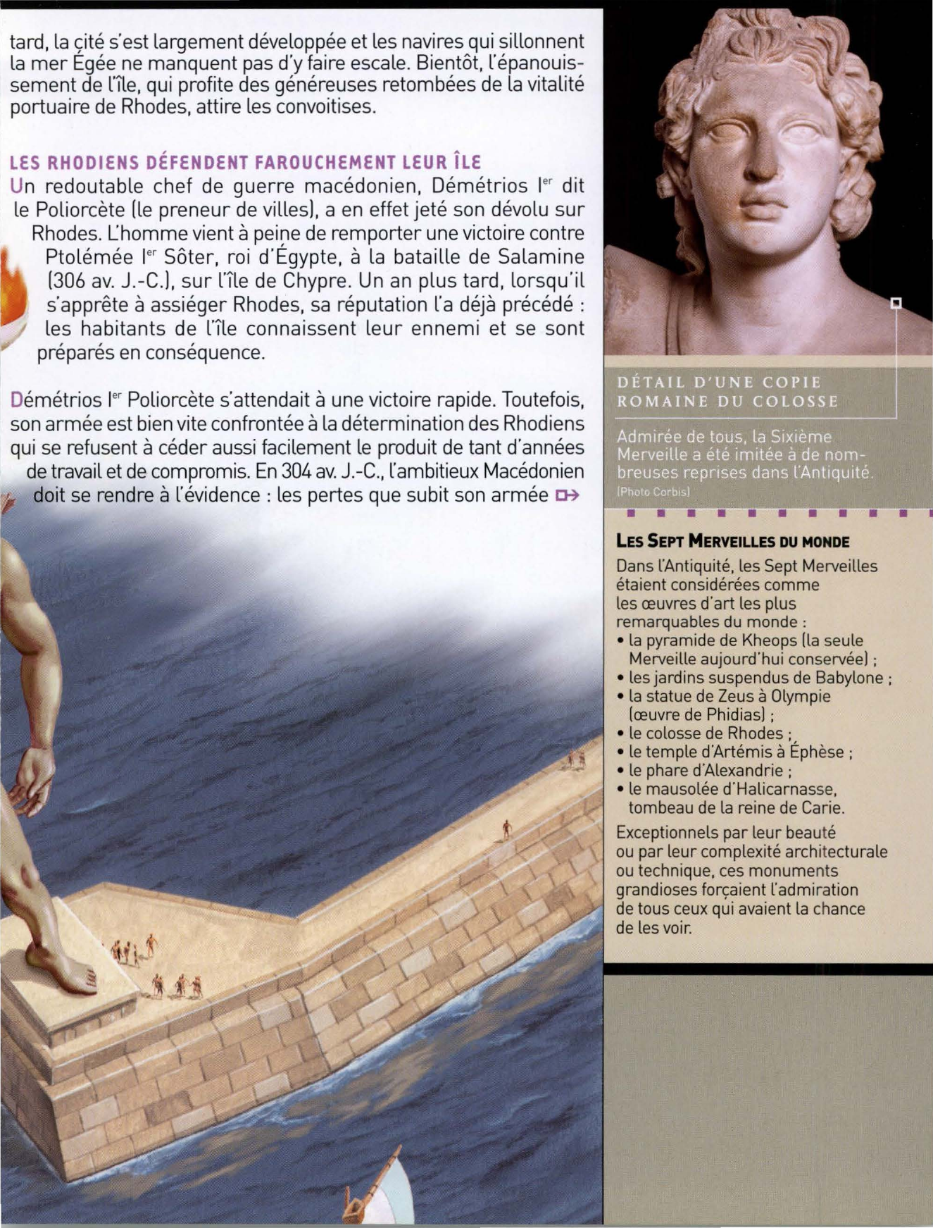 Prévisualisation du document LE COLOSSE DE RHODES : Un géant de bronze et de fer à la gloire du dieu Hélios