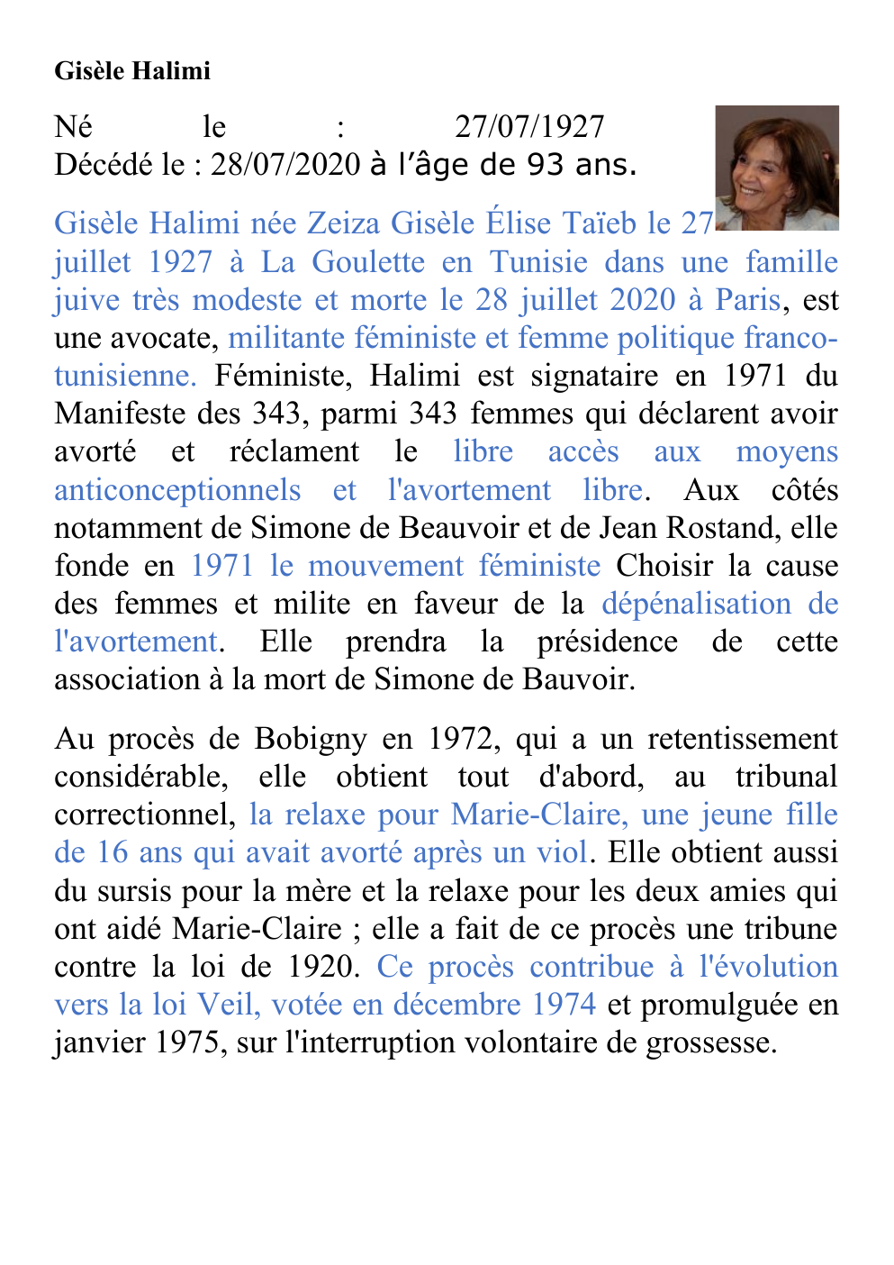 Prévisualisation du document Le combat d'une femme: Gisèle Halimi