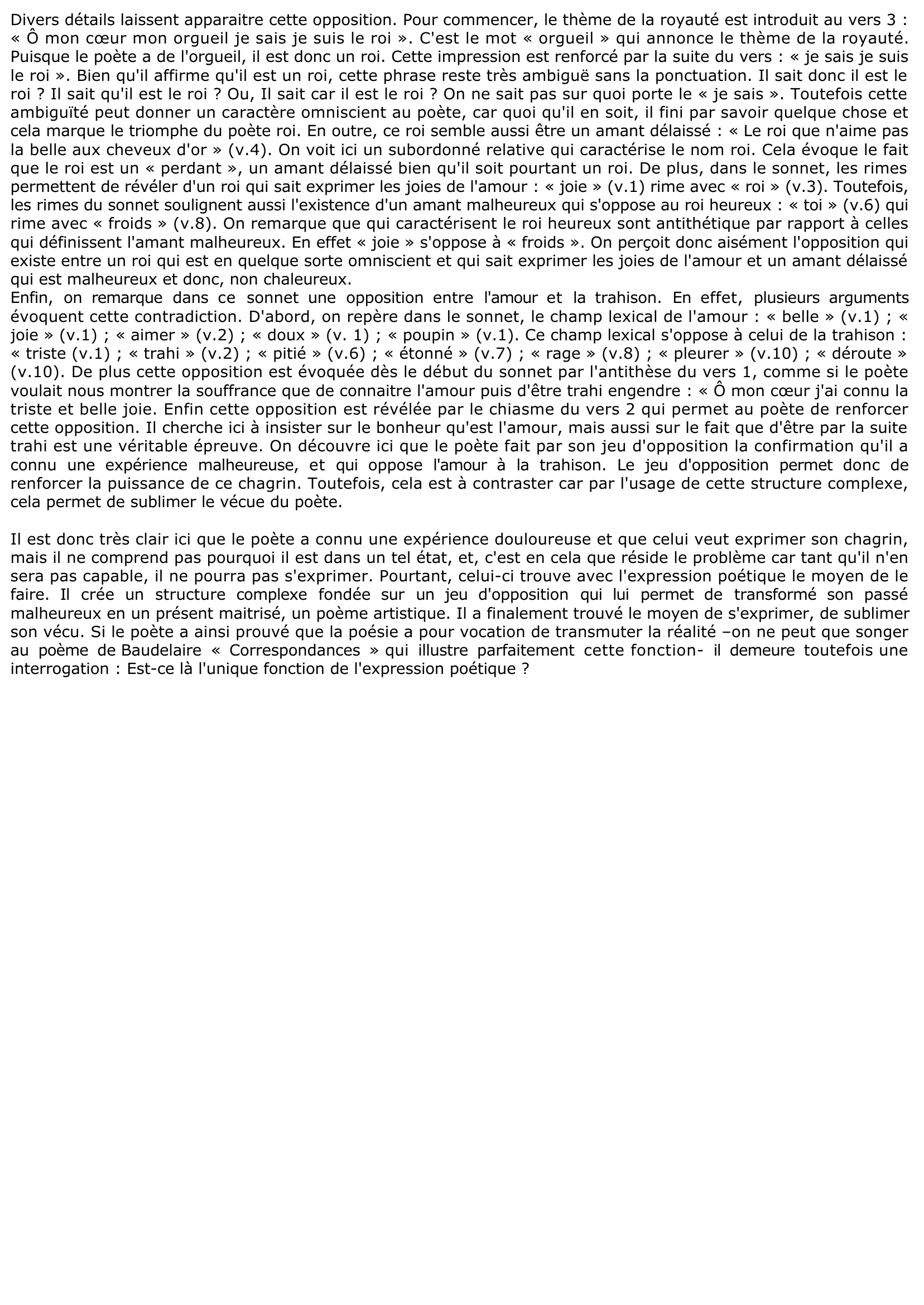 Prévisualisation du document Le commentaire composé du Sonnet d'Apollinaire, Le Guetteur Mélancolique