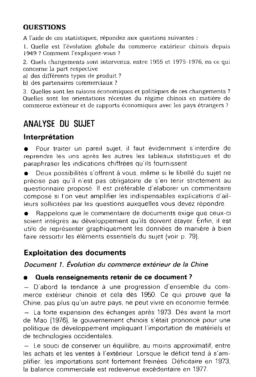 Prévisualisation du document Le commerce extérieur de la Chine