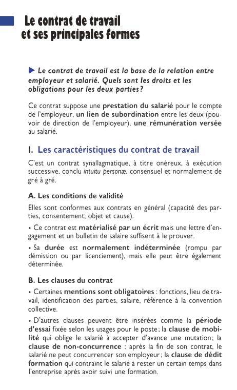 Prévisualisation du document • Le con1ra1 de 1ra,ail
e1 ses principales formes
► Le contrat de travail est la base de la relation...