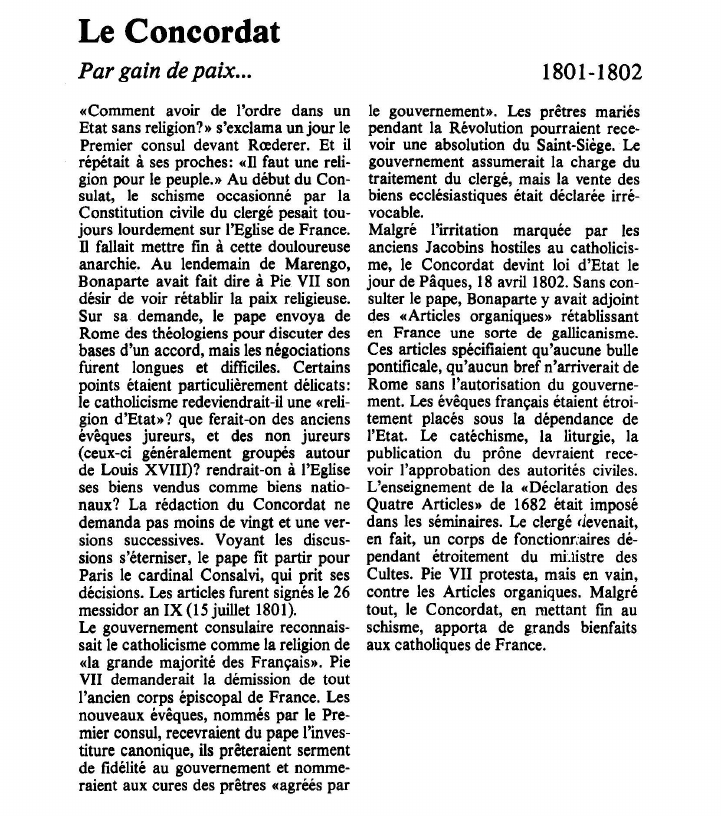 Prévisualisation du document Le ConcordatPar gain de paix.