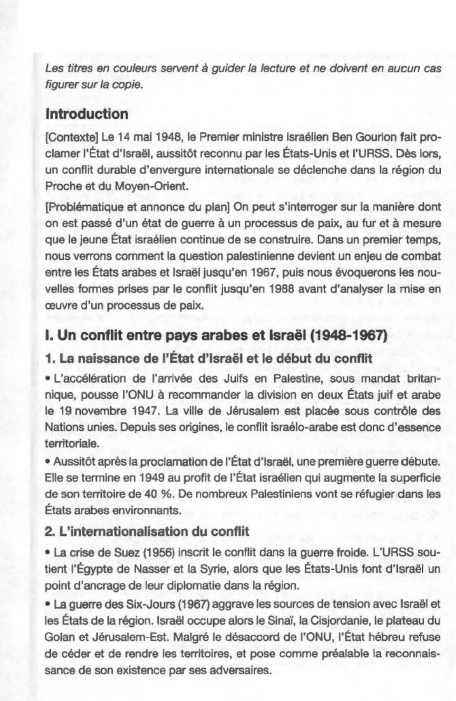 Prévisualisation du document Le conflit israélo-arabe depuis 1948 (histoire)