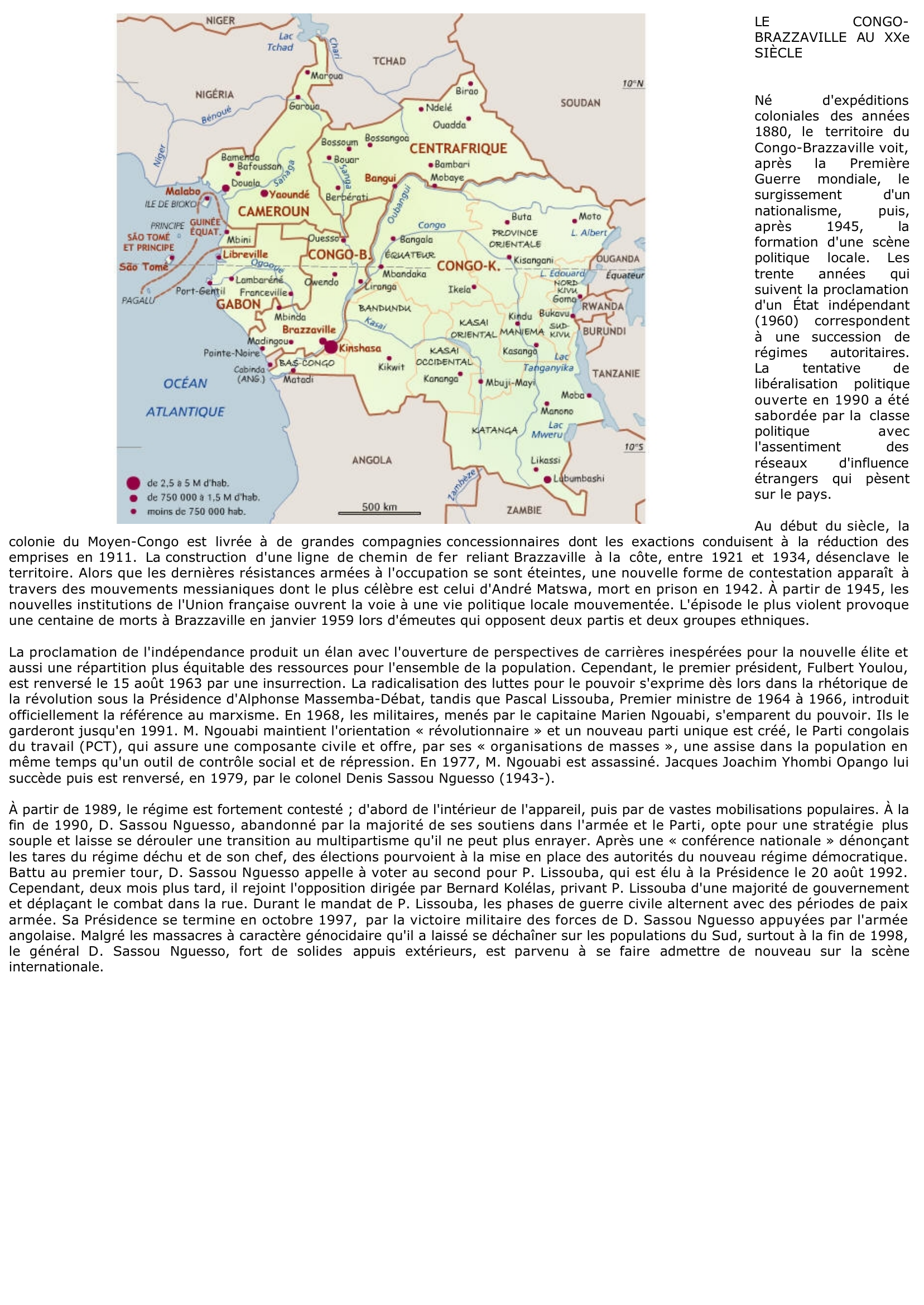 Prévisualisation du document LE CONGO-BRAZZAVILLE AU XXe SIÈCLE