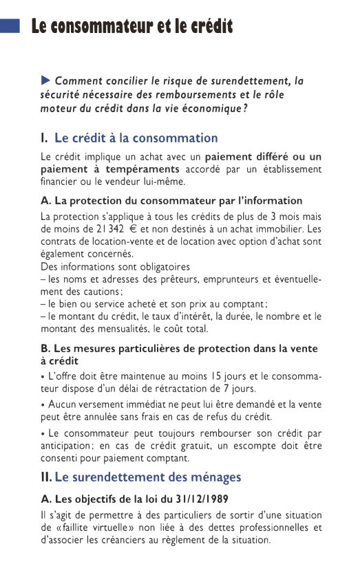 Prévisualisation du document Le consommateur et le crédit