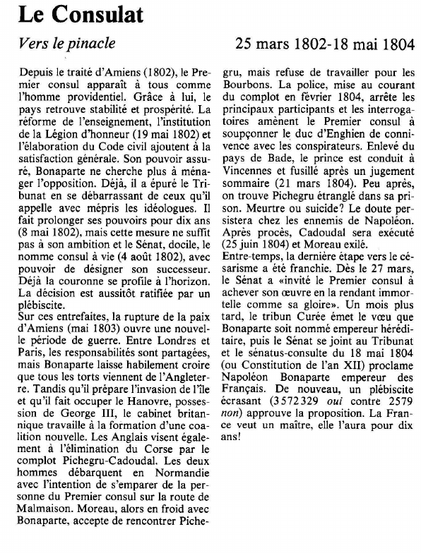 Prévisualisation du document Le ConsulatVers le pinacle.