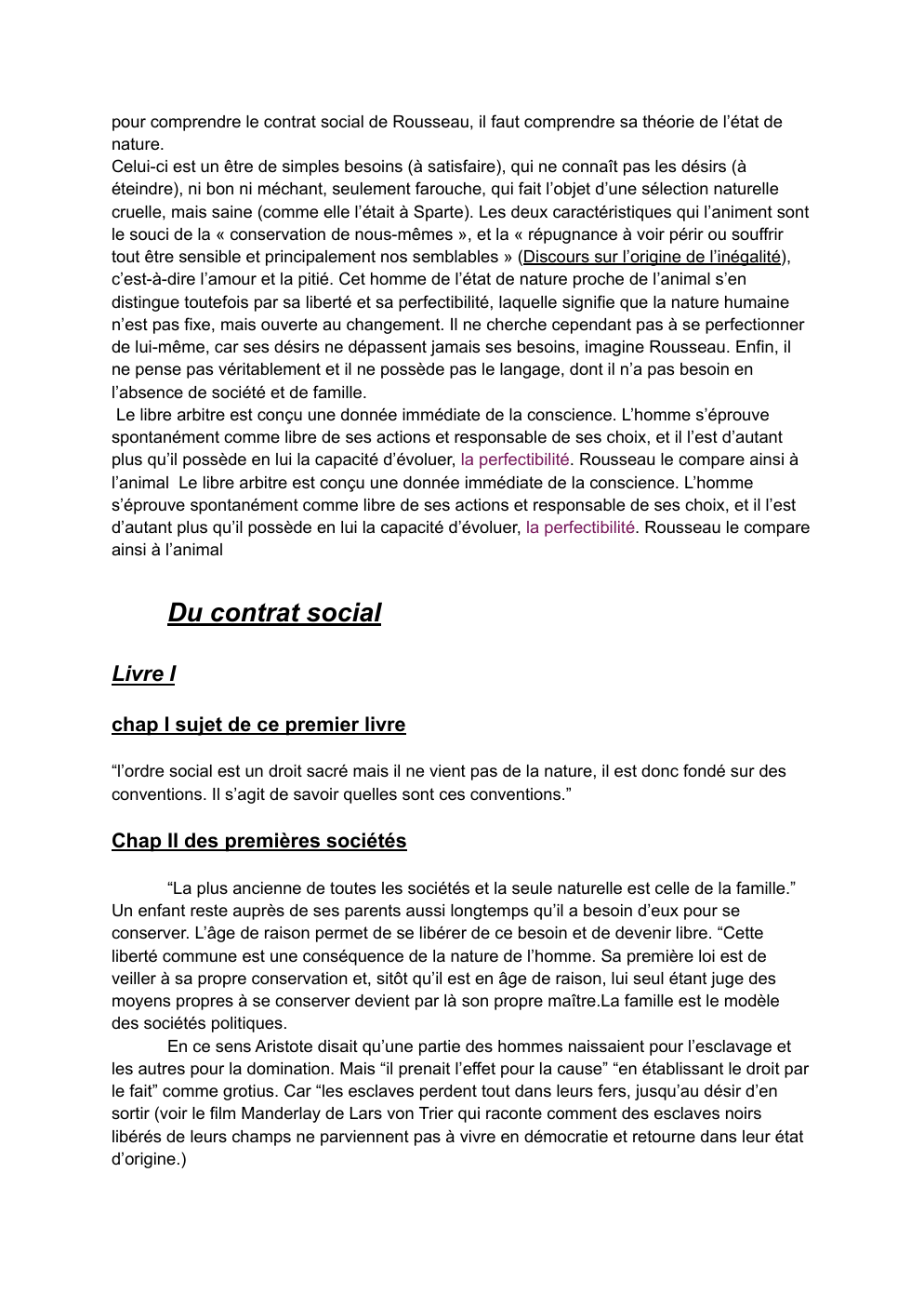 Prévisualisation du document Le contrat social de Rousseau - fiche de révision
