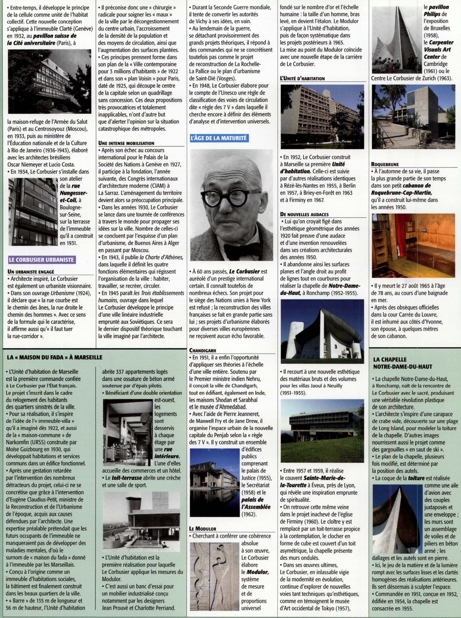 Prévisualisation du document Le Corbusier  (Exposé – Art & Littérature – Collège/Lycée) DU PURISME AU MODULOR