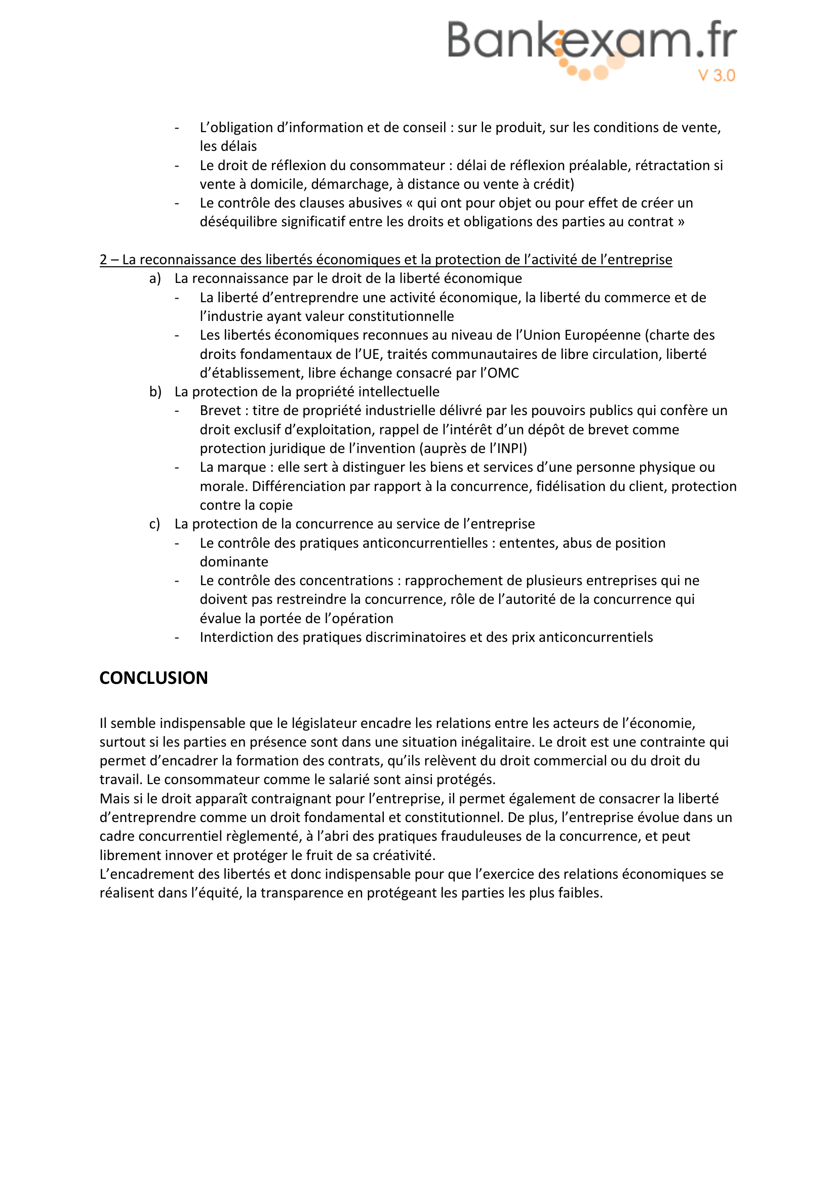 Prévisualisation du document Le corrigée bac droit/éco 2010 (corrigé)