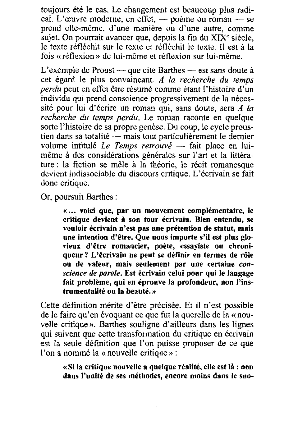 Prévisualisation du document LE CRITIQUE ÉCRIVAIN Roland Barthes