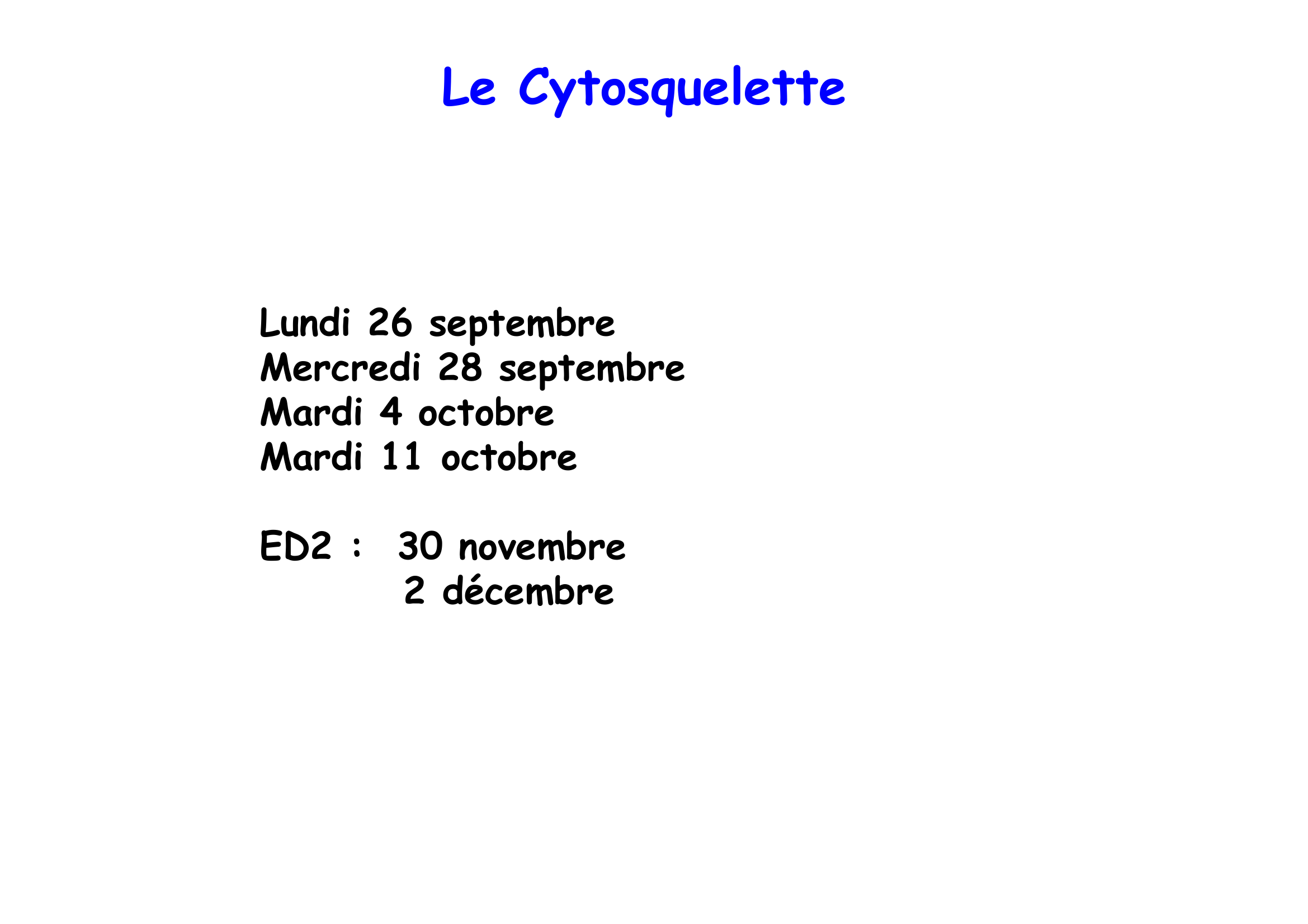 Prévisualisation du document Le Cytosquelette