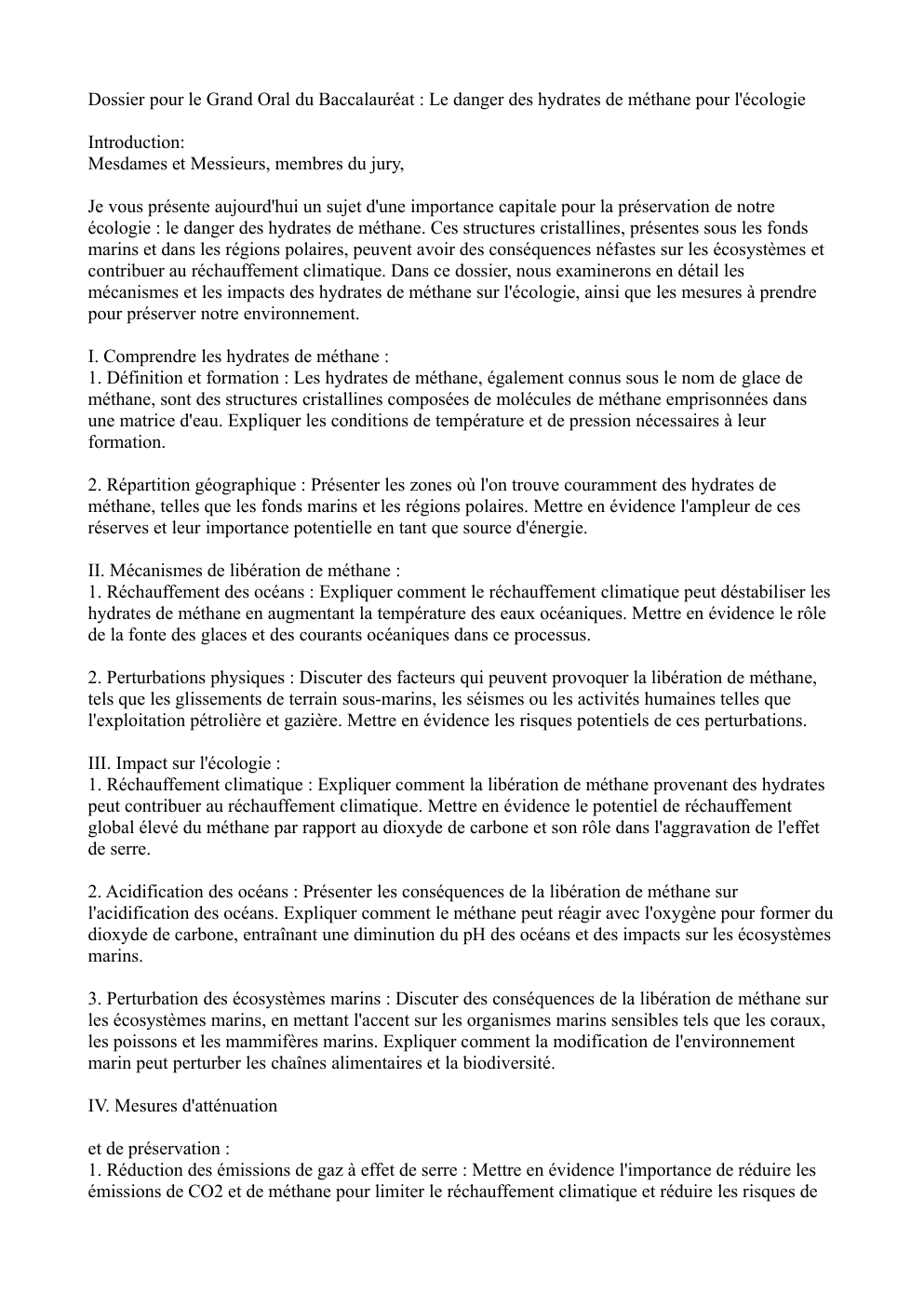 Prévisualisation du document Le danger des hydrates de méthane pour l'écologie