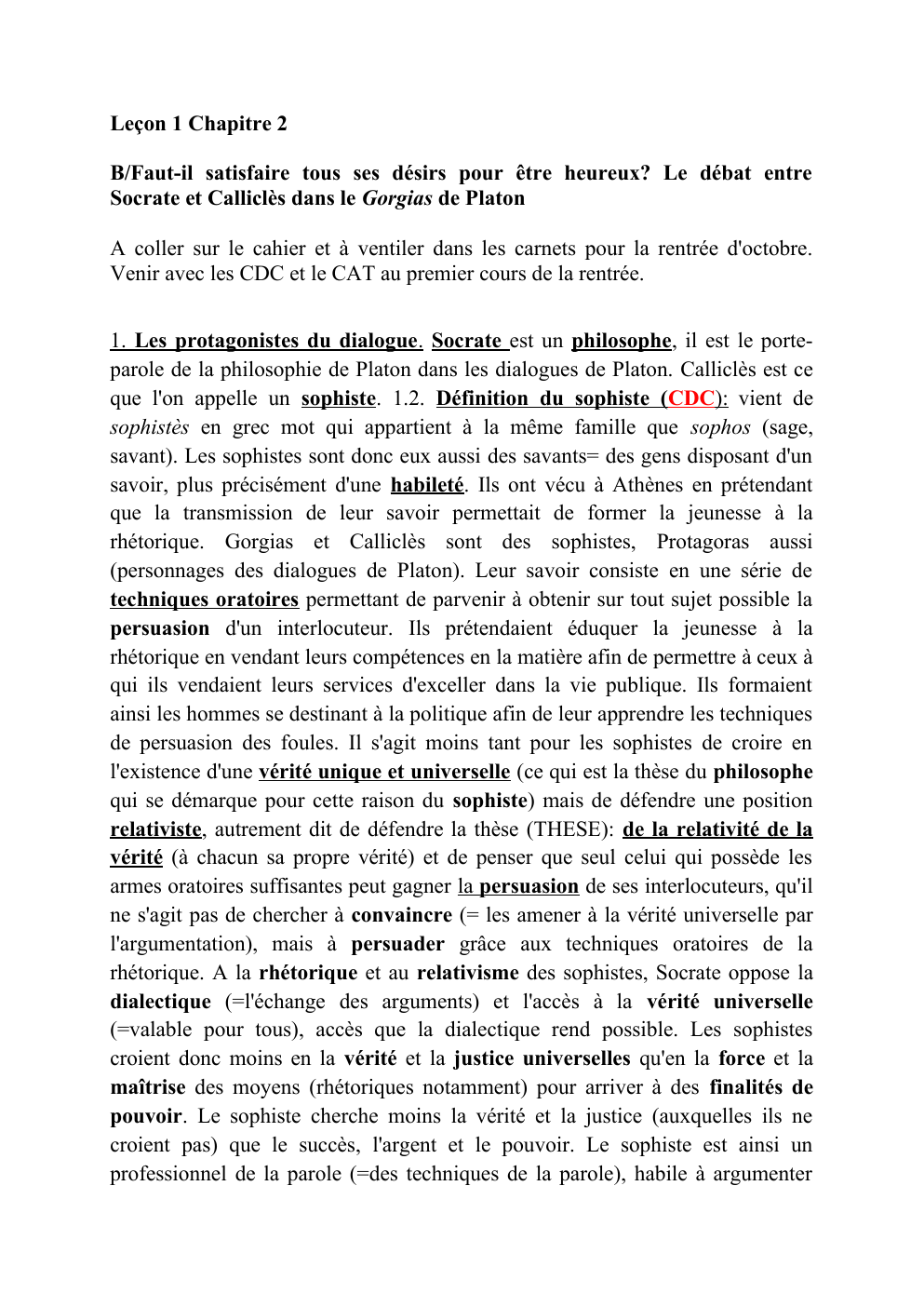 Prévisualisation du document Le débat entre Socrate et Calliclès