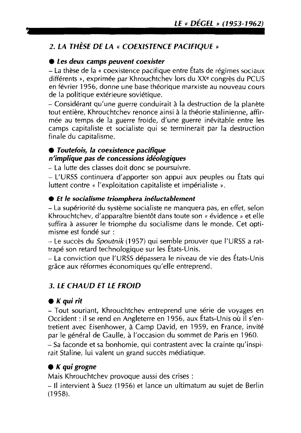 Prévisualisation du document LE DÉGEL (1953-1962) - HISTOIRE