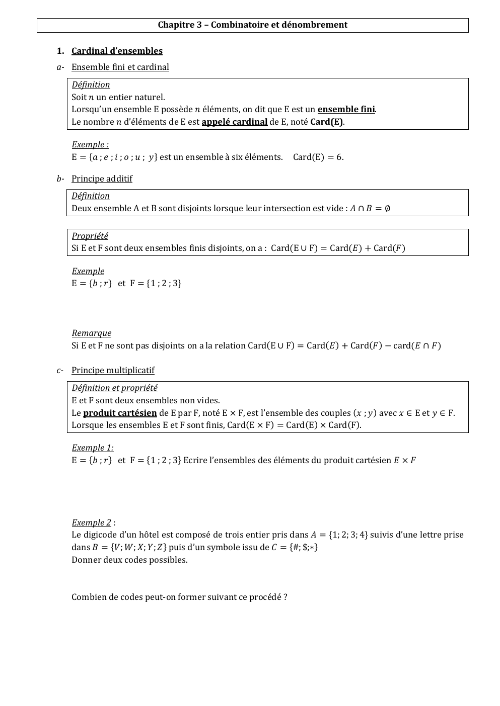 Prévisualisation du document Le denombrement