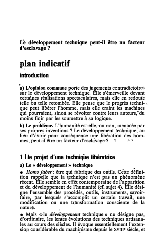 Prévisualisation du document Le développement technique peut-il être un facteur d'esclavage ?