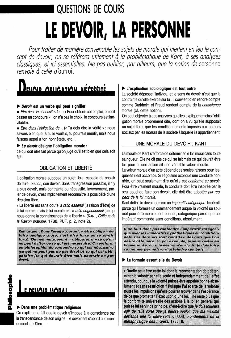 Prévisualisation du document LE DEVOIR, LA PERSONNE