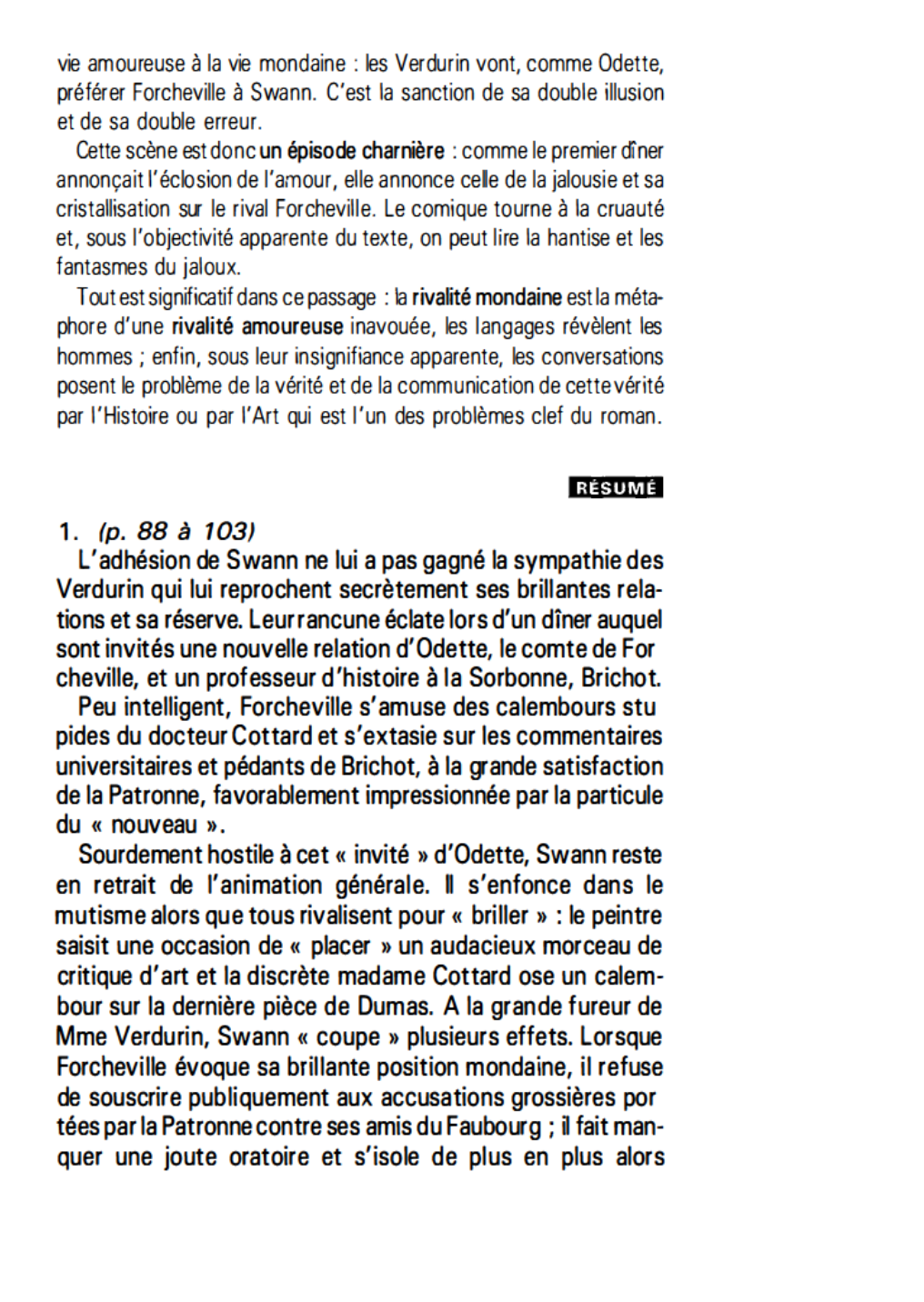 Prévisualisation du document LE DÎNER VERDURIN  (p. 88 à 106) dans Un amour de Swann de Proust