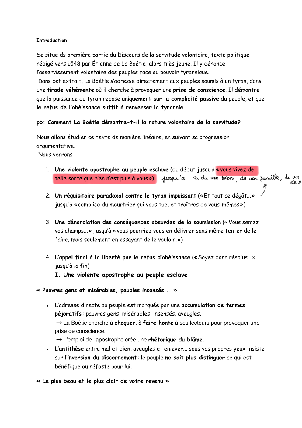 Prévisualisation du document Le discours de la servitude volontaire Etienne de la boetie analyse linéaire (chapitre 4)
