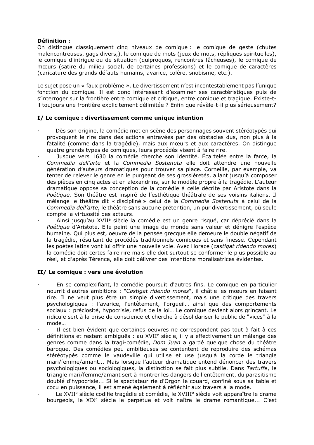 Prévisualisation du document Le divertissement n'est-il incontestablement pas l'unique fonction du comique ?