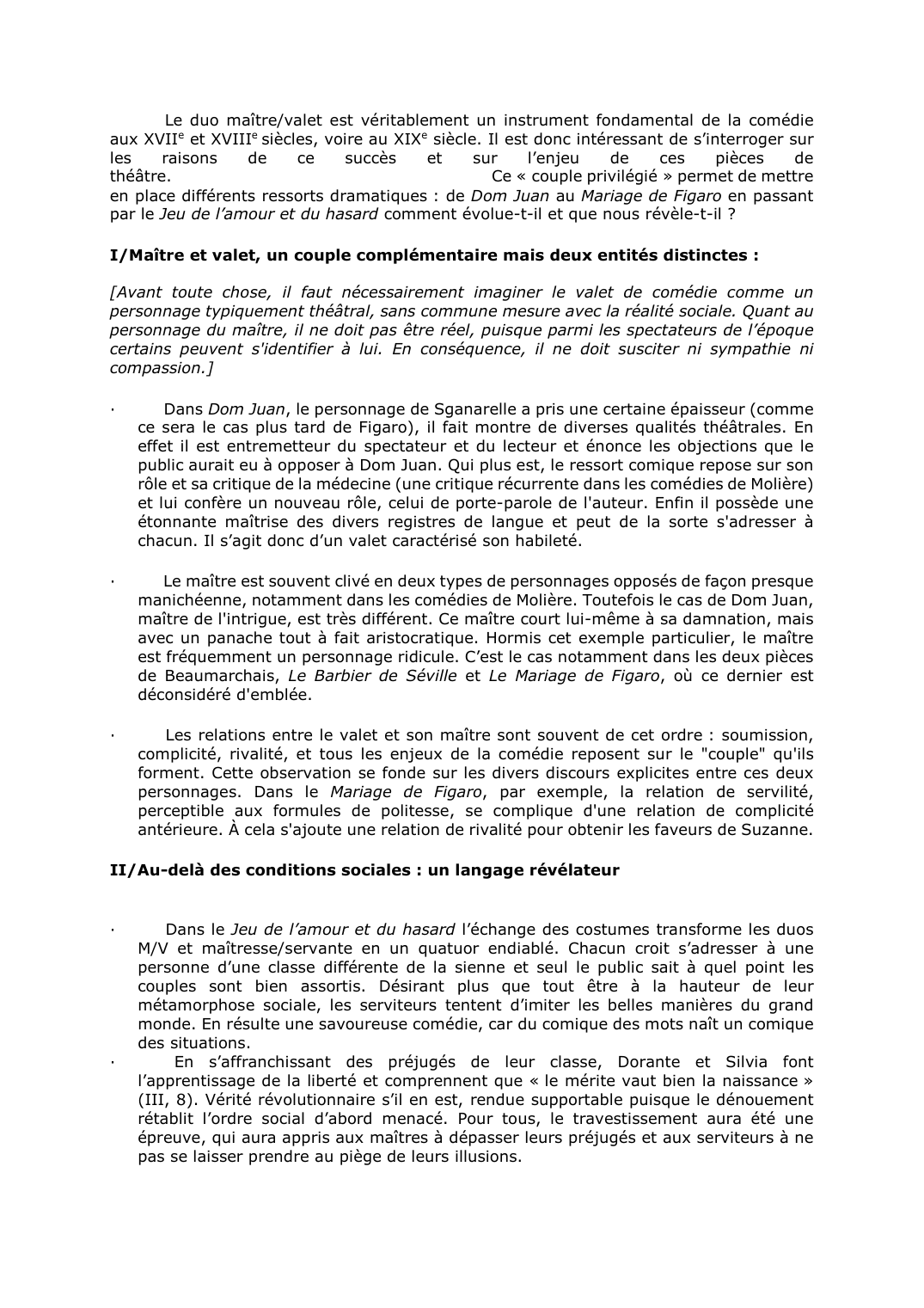 Prévisualisation du document Le duo maître/valet