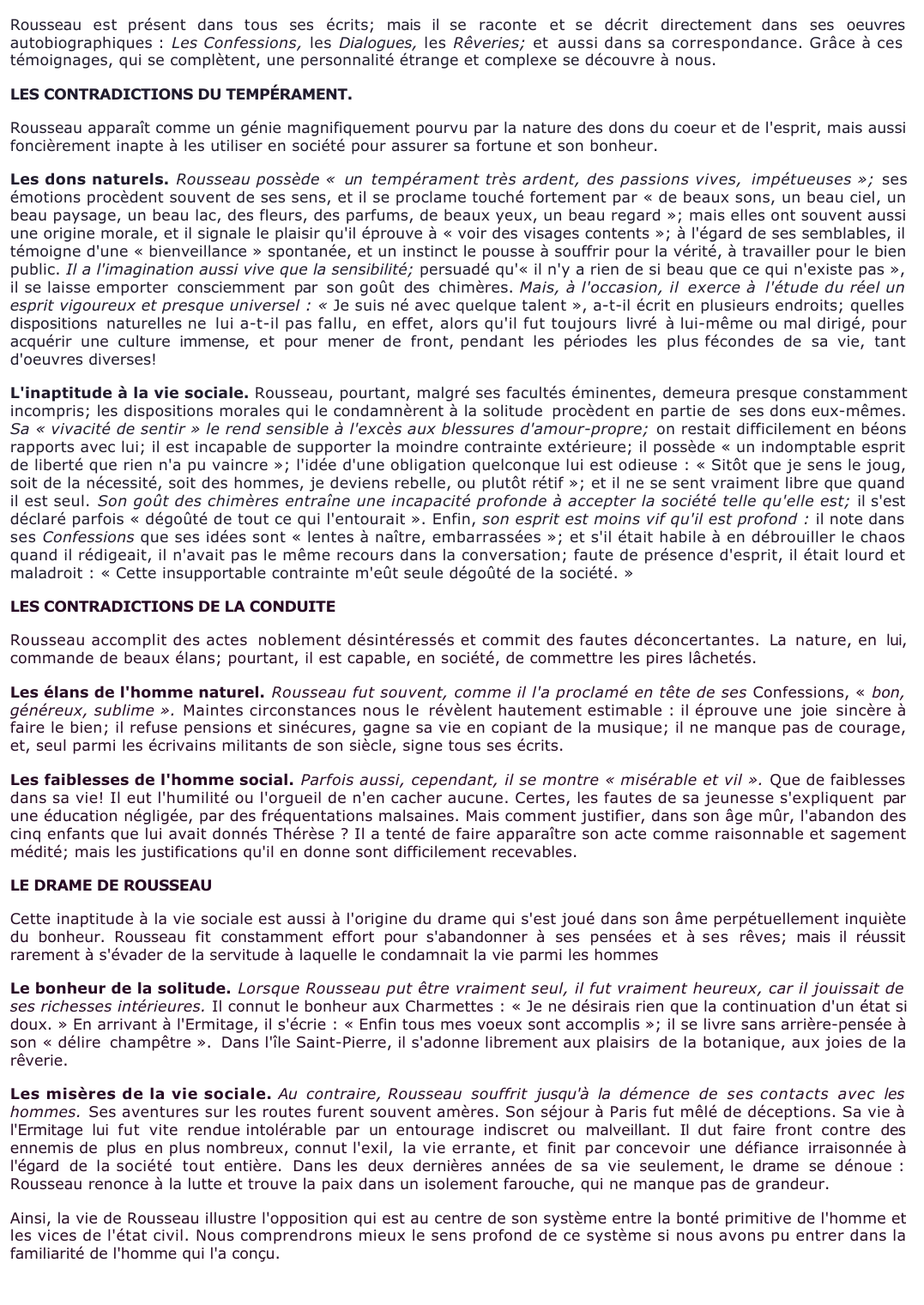 Prévisualisation du document 	LE GÉNIE DE ROUSSEAU