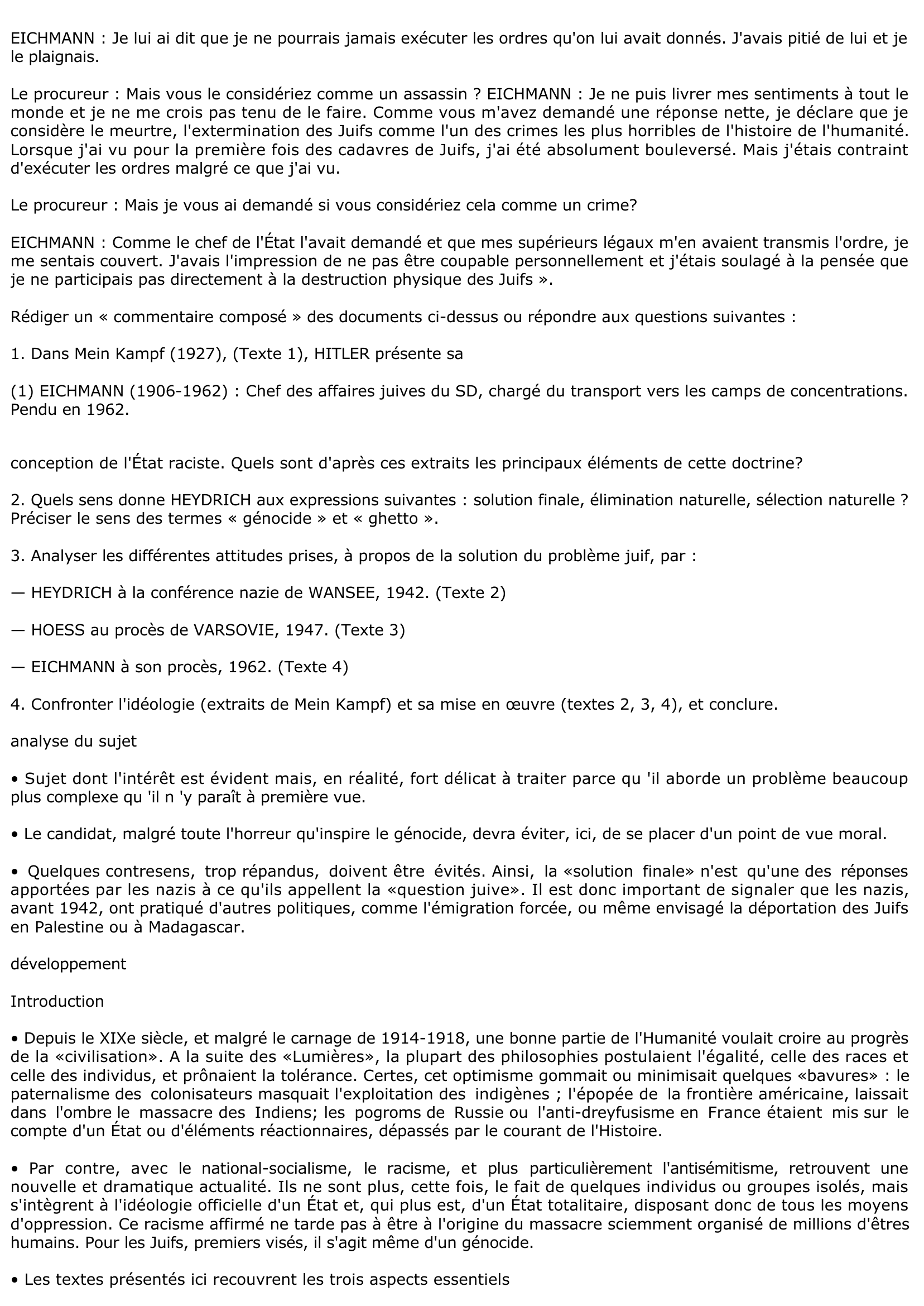 Prévisualisation du document Le génocide (1942-1945) -Documents et analyse